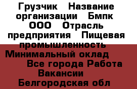 Грузчик › Название организации ­ Бмпк, ООО › Отрасль предприятия ­ Пищевая промышленность › Минимальный оклад ­ 20 000 - Все города Работа » Вакансии   . Белгородская обл.